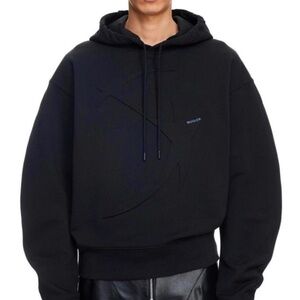 H&M x Mugler Collab black hoodie